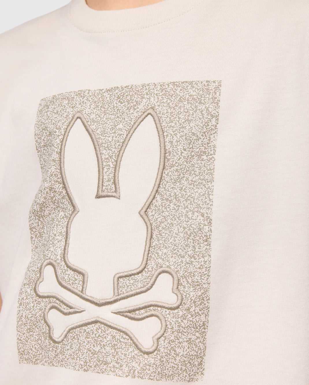 T Shirt Graphique Psycho Bunny Livingston Graphic Tee Beige Homme | IXZ-59800739